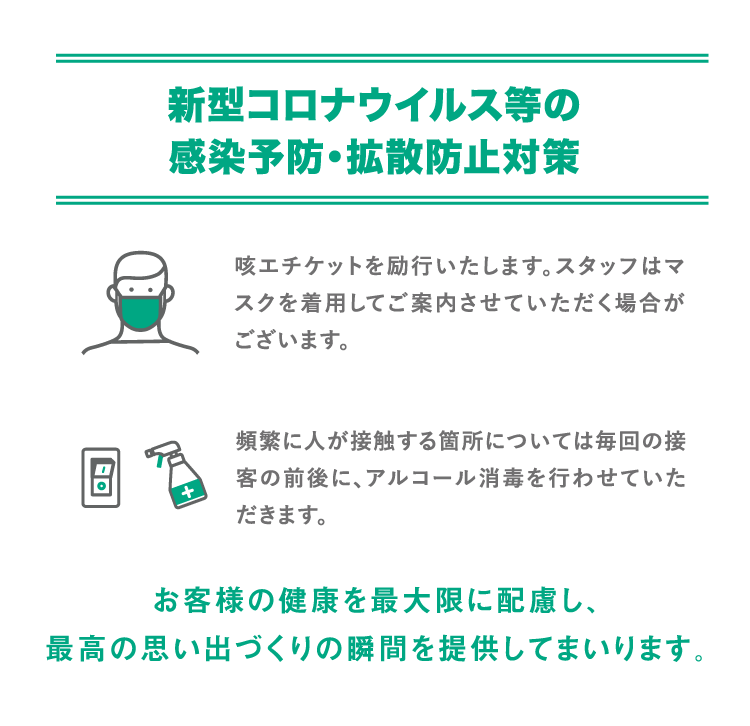 新型コロナウイルス等の感染予防・拡散防止対策